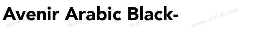 Avenir Arabic Black字体转换